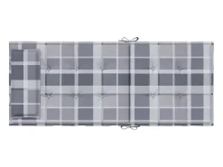 Cojines de silla respaldo alto 6 unidades tela Oxford a cuadros gris