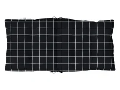 Cojines de silla respaldo bajo 2 unidades tela Oxford cuadros negro