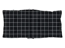 Cojines de silla respaldo bajo 2 unidades tela Oxford cuadros negro