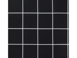 Cojines de silla respaldo bajo 2 unidades tela Oxford cuadros negro