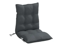 Cojines de silla respaldo bajo 2 unidades tela Oxford gris antracita