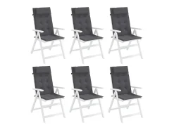 Cojines de silla respaldo alto 6 unidades tela Oxford gris antracita