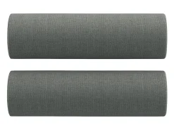 Cojines decorativos 2 uds tela gris oscuro 15x50 cm ES262974