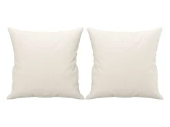 Cojines decorativos 2 uds cuero sintético crema 40x40 cm ES484694