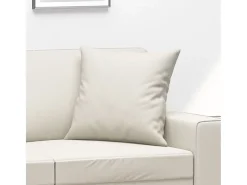 Cojines decorativos 2 uds cuero sintético crema 40x40 cm ES484694