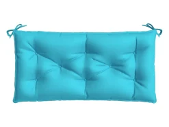 Cojines para banco de jardín 2 uds tela turquesa 100x50x7 cm ES397258