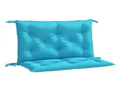Cojines para banco de jardín 2 uds tela turquesa 100x50x7 cm ES397258