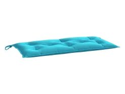 Cojines para banco de jardín 2 uds tela turquesa 100x50x7 cm ES397258