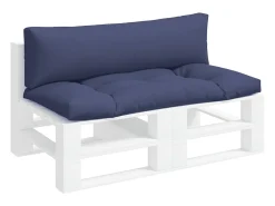 Cojines para muebles de palets 2 unidades tela Oxford azul marino
