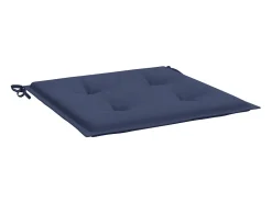 Cojines para muebles palets 4 unidades tela azul marino 50x50x3 cm