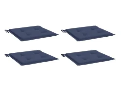 Cojines para muebles palets 4 unidades tela azul marino 50x50x3 cm