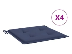Cojines para muebles palets 4 unidades tela azul marino 40x40x3 cm
