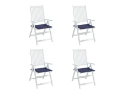 Cojines para muebles palets 4 unidades tela azul marino 40x40x3 cm