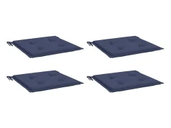 Cojines para muebles palets 4 unidades tela azul marino 40x40x3 cm