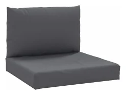 Cojines para palets 2 unidades tela gris antracita ES374979