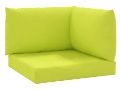 Cojines para palets 3 unidades tela Oxford verde claro