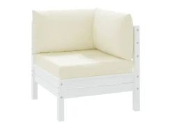 Cojines para palets 3 unidades tela Oxford blanco crema ES833473
