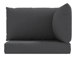 Cojines para palets 3 unidades tela Oxford gris antracita ES576090