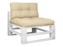 Cojines para palets 2 unidades tela beige ES286664