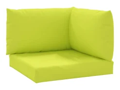 Cojines para palets 3 unidades tela Oxford verde claro ES532215
