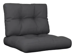 Cojines para palets 2 unidades tela negro ES570516