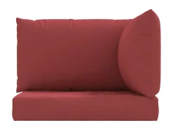 Cojines para palets 3 unidades tela Oxford rojo tinto ES244231