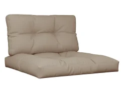Cojines para palets 2 unidades tela gris taupé ES723271
