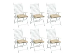 Cojines para palets 6 unidades tela Oxford beige 50x50x7 cm
