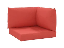 Cojines para palets 3 unidades tela Oxford rojo ES734964