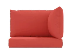 Cojines para palets 3 unidades tela Oxford rojo ES734964