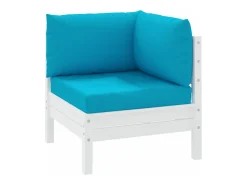 Cojines para palets 3 unidades tela Oxford azul claro