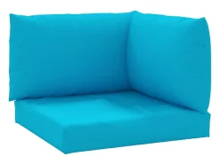 Cojines para palets 3 unidades tela Oxford azul claro