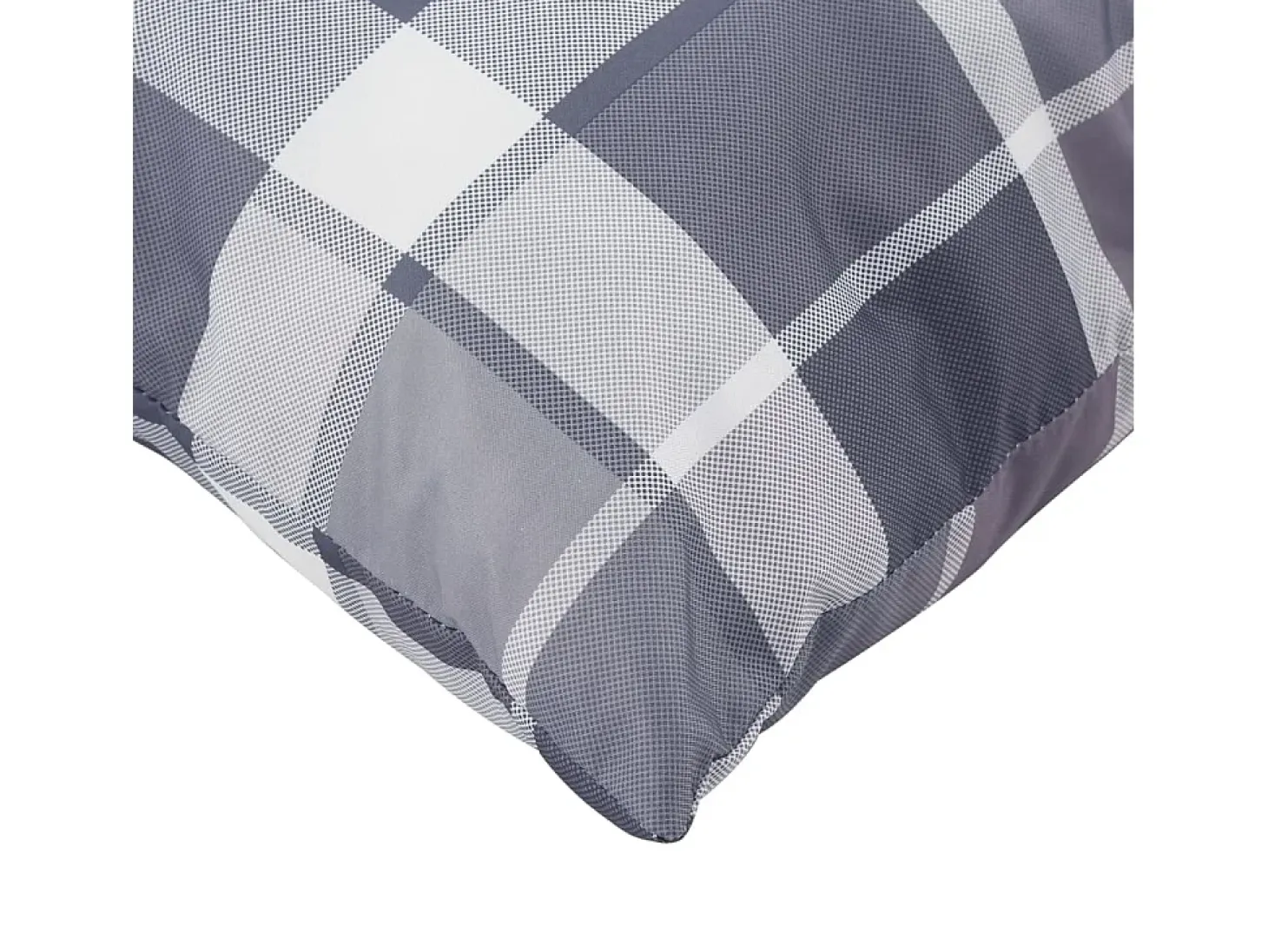 Cojines para palets 3 unidades tela a cuadros gris