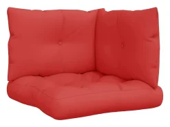 Cojines para palets 3 unidades tela rojo