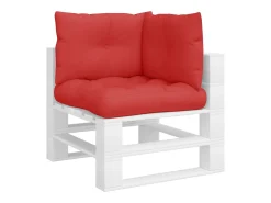 Cojines para palets 3 unidades tela rojo