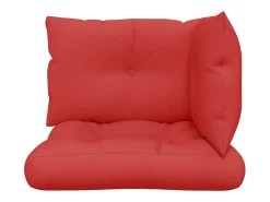 Cojines para palets 3 unidades tela rojo