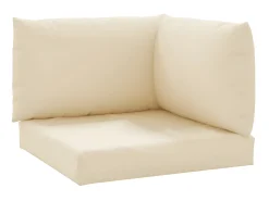 Cojines para palets 3 unidades tela Oxford beige ES965294