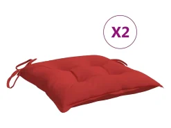 Cojines para palets 2 unidades tela Oxford rojo 50x50x7 cm