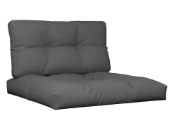 Cojines para palets 2 unidades tela gris antracita ES288269