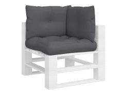 Cojines para paletss 3 unidades tela gris antracita