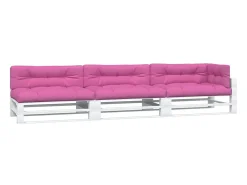 Cojines para palés 7 piezas tela rosa ES859901