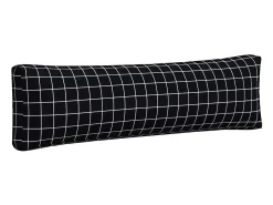Cojines para palés 2 piezas tela Oxford a cuadros negros ES794446