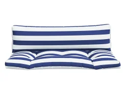 Cojines para palés 2 piezas tela Oxford azul y blanco a rayas ES469709