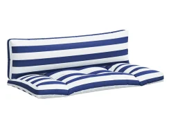 Cojines para palés 2 piezas tela Oxford azul y blanco a rayas ES469709