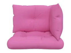 Cojines para palés 3 piezas tela Oxford rosa ES343280