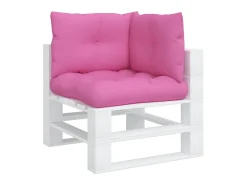Cojines para palés 3 piezas tela Oxford rosa ES343280