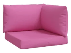 Cojines para palés 3 piezas tela Oxford rosa ES430845