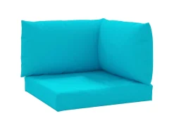 Cojines para palés 3 piezas tela Oxford turquesa ES694292