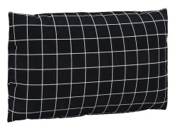 Cojines para palés 3 piezas tela Oxford a cuadros negros ES923432