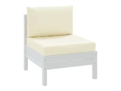 Cojines para palés 2 unidades tela Oxford blanco crema ES654996